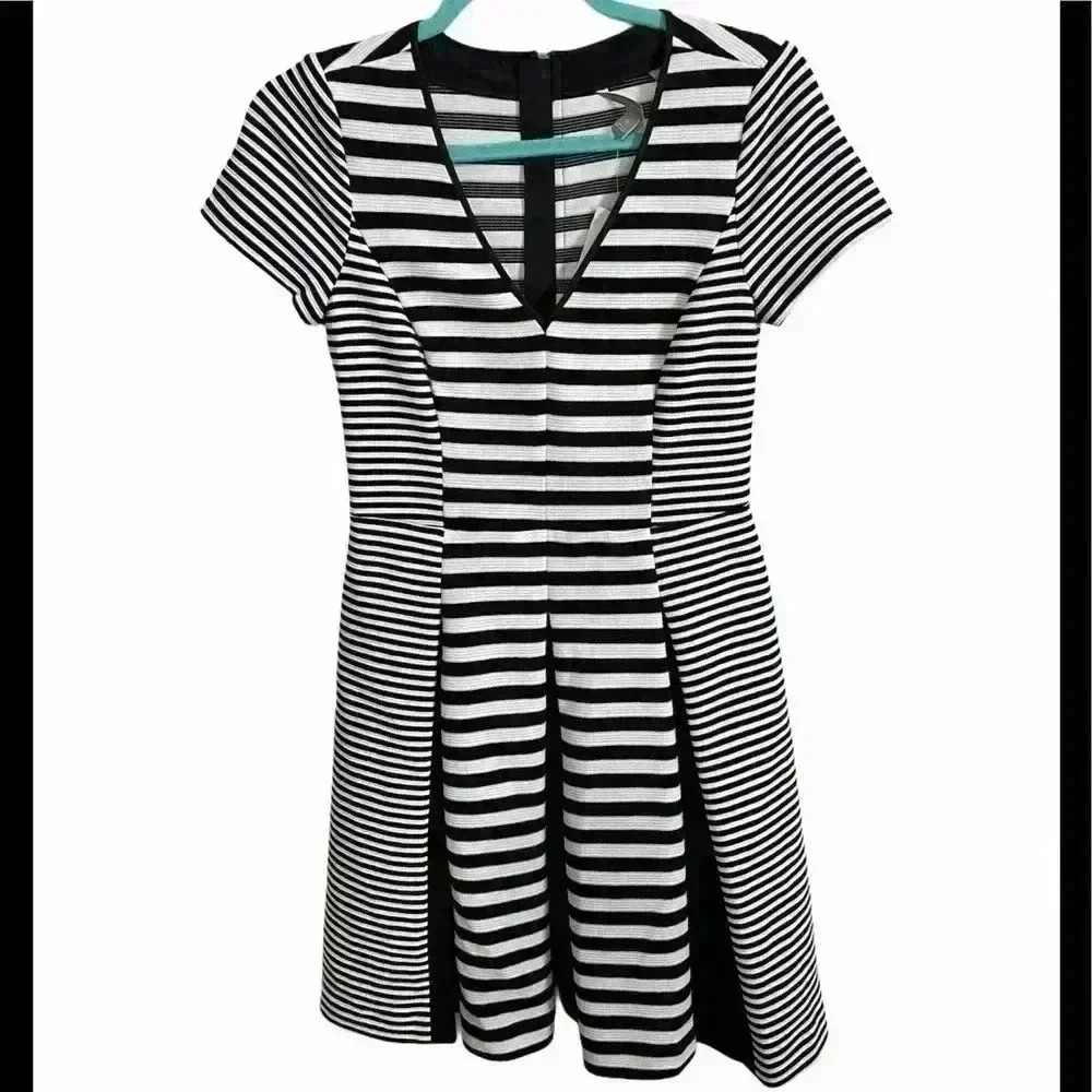 Banana Republic Black and White Stripe Dress